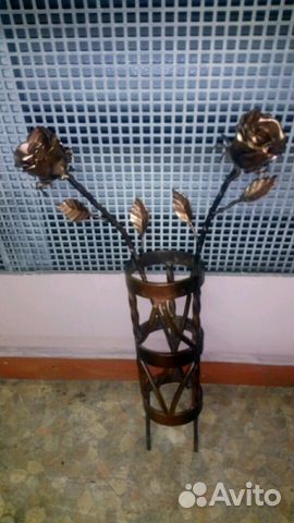 Цветочница кованая ритуальная