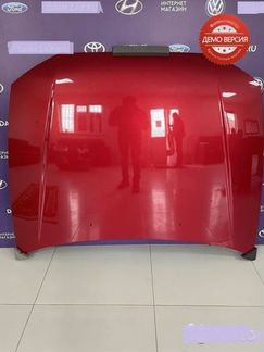 Капот Hyundai Accent красный (малина)