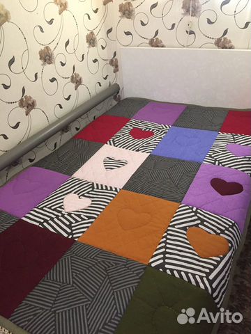 Пример работы: Одеяло печворк.С добрым сердцем