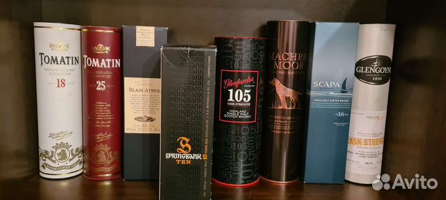 Бутылки из под виски пустые и коробки