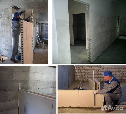 Перегородки монтаж демонтаж пгп гкл блок