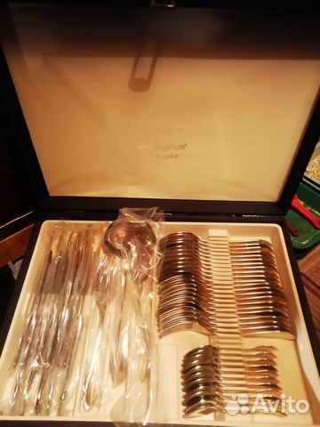 Набор столовых приборов.12 персон. Сталь. Позолота