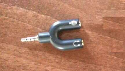 Переходник jack 3,5 mm, Разветвитель мама, папа