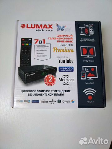 Приставка smart-TV DVB- T2 lumax модель DV-3215HD