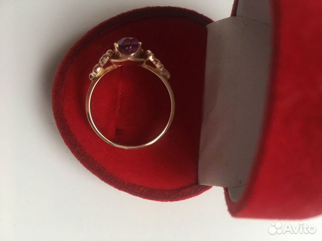 Золотое кольцо 583 СССР с камнем