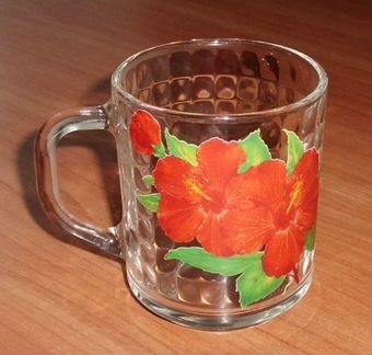 Кружка стекло высота 8.5 см