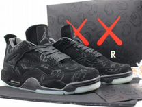 Nike air jordan 4 kaws. Air Jordan 4 KAWS Black. Jordan 4 черные замшевые. Jordan 4 KAWS черные. Джордан 4 KAWS купить черный.