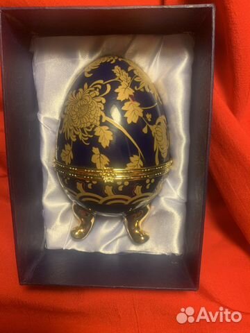 Шкатулка-яйцо Yamasen Япония 24 карата позолота
