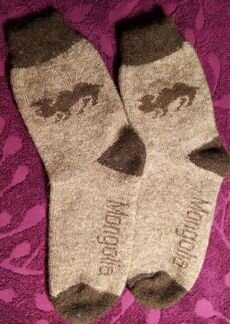Тёплые шерстяные носки из верблюжки