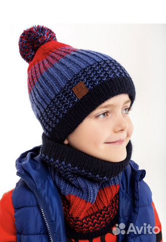 Шапка мальчик зима 50-54
