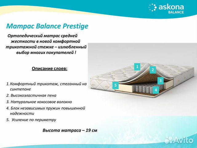 Матрас askona balance prestige