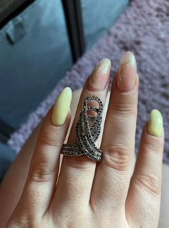 Серебряное необычное кольцо