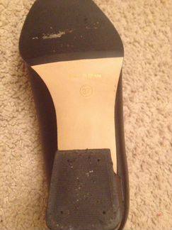 Кожаные черные лодочки