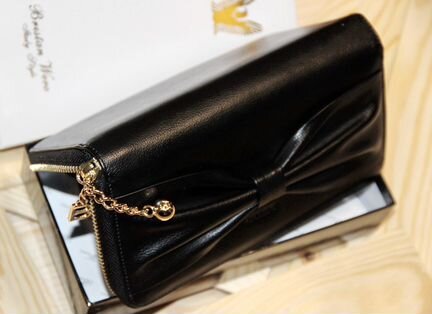 Женский кожаный кошелек Bristan Wero black на молн