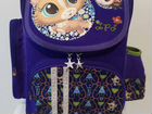 Рюкзак для девочки б/у фиолетовый