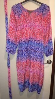 Платье халат на пуговицах с поясом из США 50-54 рр