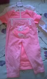 Новый гарнитур Carters из трех частей д/девочки
