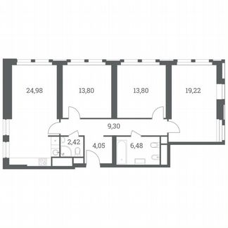 3-к квартира, 94.1 м², 14/51 эт.