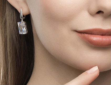 Комплект: Серебряный браслет, кольцо и серьги