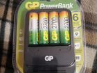 Зарядное устройство Gp + 4 аккум. батарейки 2700мА