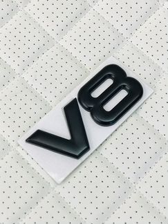 Шильдик V8 чёрный для Toyota Land Cruiser