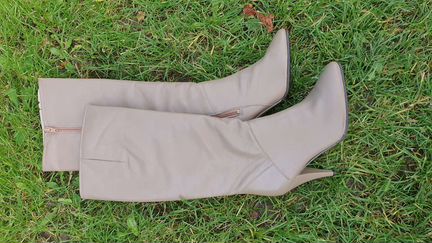 Сапоги бежевые натуральная кожа австрия