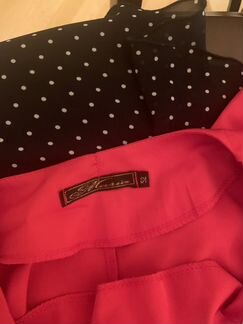 Платье в горох - шифон, верх баска