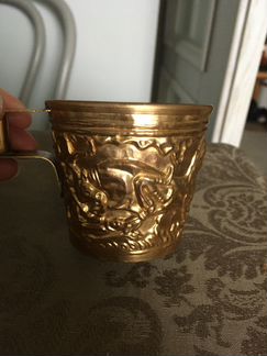 Антикварная медная чаша