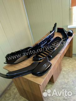 Диффузор сплиттер крышки решетки BMW G30 черные