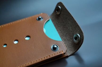 Зажим кожаный для денег/купюр