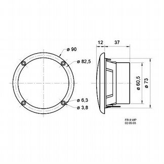 Visaton FR 8 WP/8 Black (1 шт.)