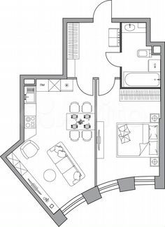 Квартира-студия, 47.7 м², 5/39 эт.