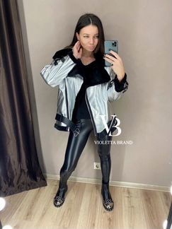 Серебряная дублёнка