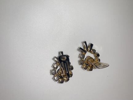 Винтажные клипсы ретро сережки