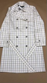 Ralph Lauren тренч плащ в клетку 48-0.5р белый