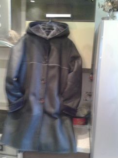 Натуральная дублёнка серого цвета