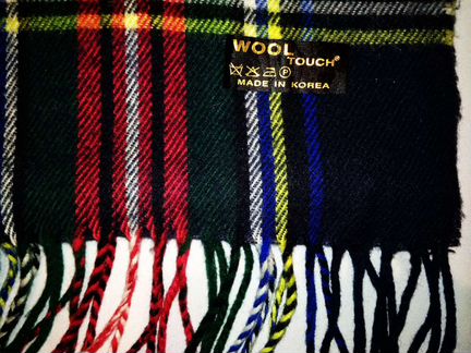 Корейский винтажный шарф Wooltouch, 145x30