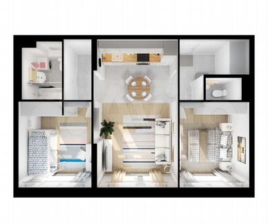 2-к квартира, 56.5 м², 29/33 эт.