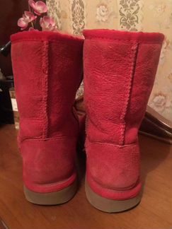 Угги натуральные красные 37