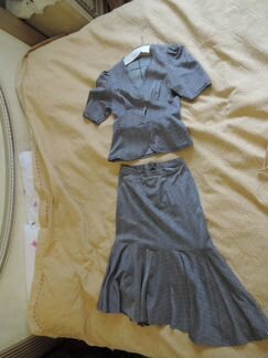 Костюм б. у. жакет+ юбка р 46-48,винтажный