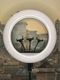 Напольная кольцевая лампа 54 см + усиленый штатив