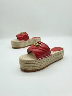 Сабо Гуччи Gucci эспадрильи на платформе