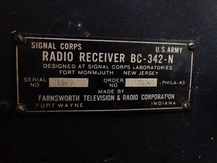 Радиоприемник BC-342-N общевойсковой