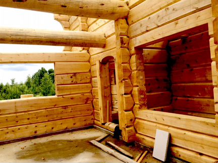 Сруб из лафета