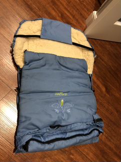 Меховой конверт на овчине в коляску