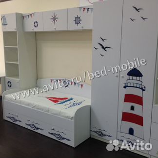 Mymilly шкаф комбинированный Морской