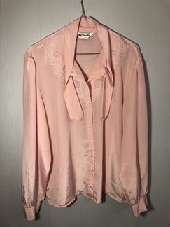 Шёлковая винтажная блузка (XL)