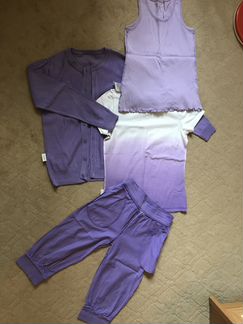 Комплект:бриджи+майка+футболка+кофта futurino р140