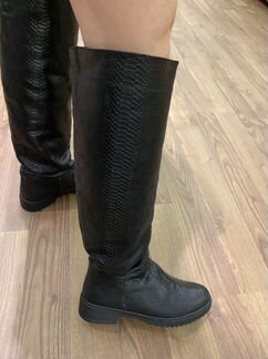 Кожаные женские зимние сапоги 39 размер