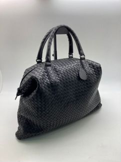 Сумка Bottega Veneta чёрная/Бордо